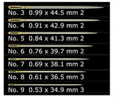 Clover Gold Eye Embroidery Needles Size 3-9 - 16 Pack Clover