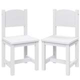 Timy Toddler Wooden Chair Pair, Kids Furniture for Eating, Reading, Playing 2 Pack (White) Timy