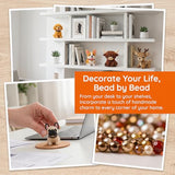 Zoxksho Beaded Animal Kit - Tiny 3D Beaded Animal DIY Kit, Embroidery Making Kit for Beginners for Adults with Instructions, Storage Box (Bouquet 02)