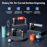 Woxcker ARot8 Rotary Roller, 4 in 1 Multi-Function Chuck Rotary Roller, Adjustable Jaw Chuck Rotary for Engraving Cylindrical Objects, Tumbler, Baseball Bat, Only Compatible with Woxcker Engraver Woxcker