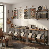 VonDream Spacious Turntable Stand with Vinyl Record Storage, Holds 80+ LPs, All-in-One Record Player & Album Storage, Record Player Stand with Storage VonDream