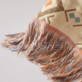 Boho Throw Blanket for Bed 80”x90”, 100% Cotton Woven Blanket for Couch Sofa, Ultra Soft 4-Layer Muslin Quilt with Diamond Pattern, Farmhouse Bed Blanket/Cover for Living Room Decor SE SOFTEXLY