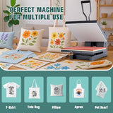 OLIXIS Heat Press, 15x15 Heat Press Machine for T Shirts with LCD Display & Memory Mode, 1200W Heat Transfer Machine for Bags, Pillows, Aprons OLIXIS