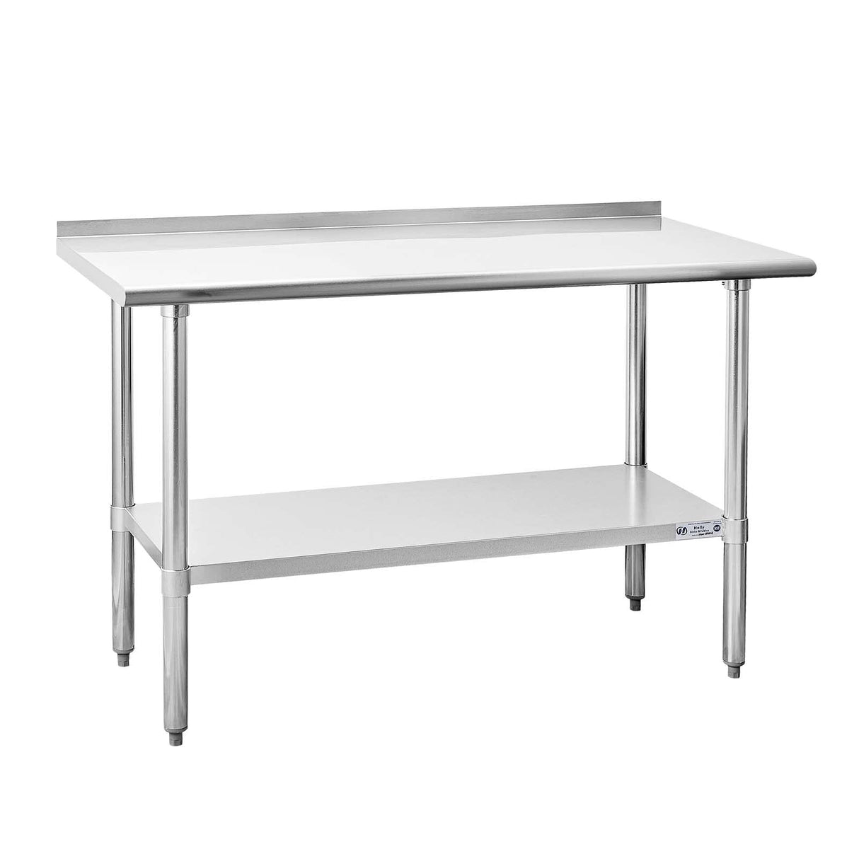 Hally Sinks & Tables H Stainless Steel Table for Prep & Work 24 x 60 Inches, NSF Commercial Heavy Duty Table with Undershelf and Backsplash for Restaurant, Home and Hotel HALLY SINKS & TABLES H