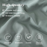Monbix Queen Comforter Set - 7 Pieces Sage Green Bed in a Bag Queen Bedding Sets with Comforters, All Seasons Comforter Bed Set with Sheets,Pillowcases & Shams Monbix
