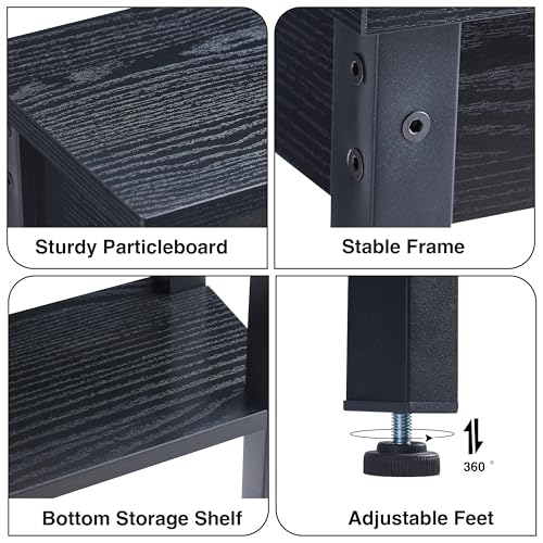 Small Console Table with Shelf Little Narrow Entryway Table Skinny Thin High Tall Display Stand for Entry Hall Hallway, Foyer, as Eextension for Long Behind Couch Sofa Table / Kitchen Countertop BAMGROW