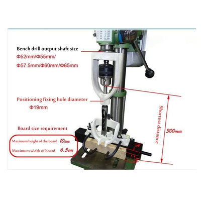 Mortising Attachment for Drill Press Bench, Square Hole Chisel Drilling Machine Woodworking Bench Mortiser Location Tool, Drill Press Bench Drill - WoodArtSupply