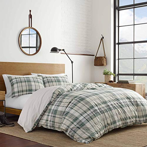 Eddie Bauer - Twin Comforter Set, Reversible Bedding with Matching Sham, Medium Weight, Dorm Essentials (Timbers Green) Eddie Bauer