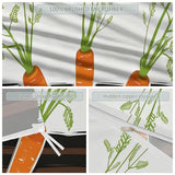 3-Piece Double-Sided Printed Duvet Cover Set Single – Soft Microfiber Bedding with Minimalist Carrot Modern Design with Zipper Closure,Includes 1 Duvet Cover + 2 Pillowcases Multicolor Generic