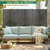 72" H×47" W Metal Outdoor Privacy Screen Outdoor Freestanding Screen Panels for Patio Lawn Deck, Decorative Privacy Fence(Consists of 3 Panels) TUYOHW