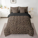 Erosebridal Leopard Print 7 Pieces Comforter Set Twin Size,Cheetah Printed Bedding Set for Women,Brown Camo Print Bed Set Includes Comforter, Sheet Set, Pillowcases & Pillow Covers for All Season Erosebridal