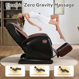 KEIKI 2026 Massage Chair Full Body, Zero Gravity Recliner, Upgraded Calf & Foot Rollers, Waist & Leg Heating, Bluetooth Speaker and Remote Control, Brown KEIKI