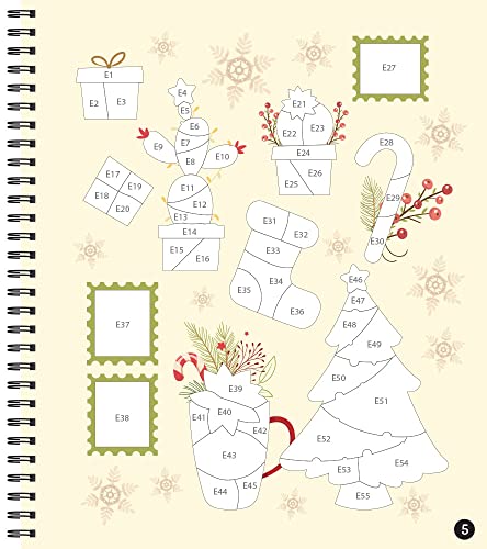 Brain Games - Sticker by Number: Christmas (28 Images to Sticker - Christmas Tree Cover) (Volume 2) WoodArtSupply