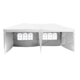 Polar Aurora 10' X 20' Easy Pop up Canopy Party Tent Outdoor Patio Wedding Party Tent Folding Waterproof w/ 4 Removable Sidewalls and Portable Bag - White Polar Aurora