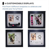 OtterPets Dog Urn for Ashes, 4 Customizable Displays with Paw Print Ink Kit and Flannel Bag, Pet Urns for Dogs Ashes, Pet Cremation Box, Cat Urn for Ashes, Dog Ashes Keepsake (Black)
