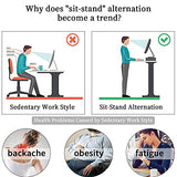 SIDUCAL Mobile Standing Desk, Portable Stand Up, Small Adjustable Converter with Wheels Home Office Workstation, Rolling Desk Laptop Cart for Standing or Sitting, Black SIDUCAL