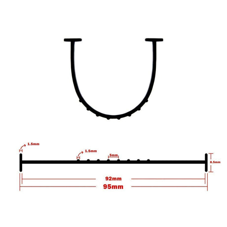 Garage Door U-Bottom Weather Stripping Kit Rubber Seal Strip Replacement, Universal Sealing Professional Grade T Rubber,5/16" T Ends, 3 3/4" Width X 20 Feet Lenth (Black) CloudBuyer
