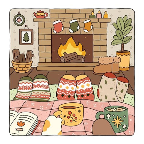 Fuzzy Hygge: Cute and Cozy Coloring Book for Adults & Teens Featuring Adorable Animals Characters for Stress Relief (Fuzzy Friends Coloring) Vivi Tinta