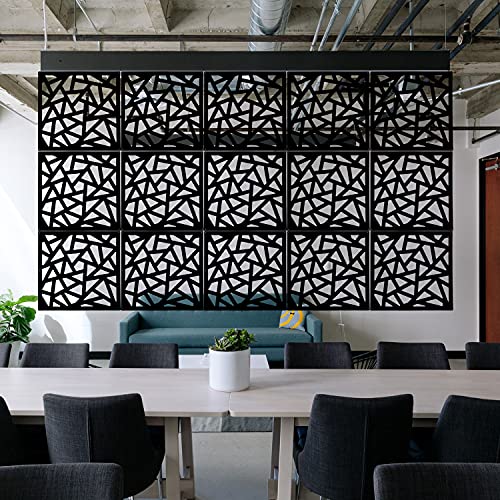 Kernorv Hanging Room Divider Made of Environmentally PVC, 12 PCS Partitions Panel Screen for Decorating Bedroom, Dining, Study and Sitting-Room, Hotel, Bar and Restaurant KERNORV