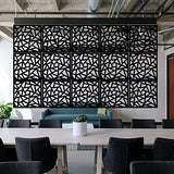 Kernorv Hanging Room Divider Made of Environmentally PVC, 12 PCS Partitions Panel Screen for Decorating Bedroom, Dining, Study and Sitting-Room, Hotel, Bar and Restaurant KERNORV