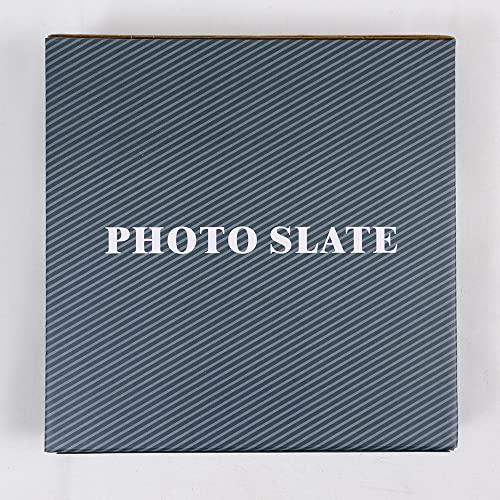 MR.R Heart Rock Slate Photo Plaque Picture Frame, Customized Photo Frame Novelty for Wedding,Birthday,Baby Birth,5.95.9 inch MR.R