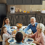 YITAHOME Farmhouse Sideboard Buffet Cabinet with Storage with 4 Doors, 55'' Large Kitchen Storage Cabinet, Wood Coffee Bar Cabinet with Adjustable Shelf for Kitchen, Living Room, Dark Oak YITAHOME