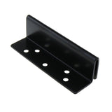 MEETOOT 2PCS Bed Frame Hardware Heavy Duty Bed Post Double Hook and Channel Bracket Black Bed Rail Hook Plate Suitable for Fixing Bed Frame Bed Post Bunk Bed Headboards MEETOOT