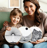 Crafmanoe Easy Embroidery Kits for Beginners Embroidery Starter Kits for Adults, Sea Stamped Cross Stitch Kits for Beginners Adults, Line Hand Embroidery Needlepoint Kit, 3 Set Embroidery Hoops