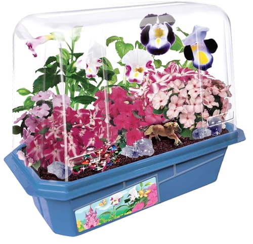 Grow Your Own Flower Princess Palace Terrarium Starter Kit - Blooming Jewelweed & Princess Flowers, Includes Pony, Royal Gems & Complete Supplies to Start Growing in a Week TOYS BY NATURE