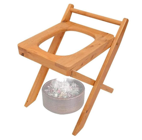 MOGUOBIN Wooden Steam Seat with Four Legs,Foldable Yoni Steamer Chair,Yoni Seat Kit,Anti-Skid Shower Stool,V Steam Seat Kit for Women V Cleaning and Tightening,Postpartum Care 15.7" H(No Steamer) MOGUOBIN