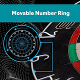 Viper Slash Official Competition Bristle Steel Tip Dartboard, WDF Accredited with Staple-Free Ultra-Thin Metal Wiring, Self-Healing Professional-Grade African Sisal, Magnetic Dart Holders,Black Viper