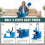 Simple Deluxe Hat Heat Press Machine for Caps, Curved 3.2" x 5.5" Plate, LED Digital Temperature Control 32°F–570°F with Memory Mode, Ideal for Logo, Name and Patch Transfers on Various Caps Simple Deluxe