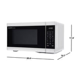 SHARP SMC1161KW Oven with Removable 12.4" Carousel Turntable, Cubic Feet, 1000 Watt Countertop Microwave, 1.1 CuFt, White Sharp
