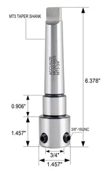 Accusize Industrial Tools Annular Cutter Arbor, Mt3 to 3/4'' Weldon Shank for Drill-Use Annular Cutter on Drill Press, Mc00-0003 Accusize Industrial Tools
