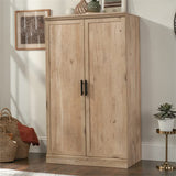 Sauder Aspen Post Storage Cabinet, L: 34.88" x W: 19.45" x H: 59.76", Prime Oak finish Sauder