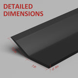 Greymond Garage Door Weather Stripping, 40 FT Black Garage Door Side and Top Seal Trim, Universal Adhesive Backed Garage Door Rubber Seal Strip Replacement Greymond