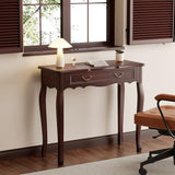 JIAWORLDER Walnut Entryway Table with 1 Drawer Console Table for Entryway Entrance Table for Hallway, Living Room, Foyer, Easy Assembly (Legs Only), 13.77D x 34.64W x 30.7H in JIAWORLDER