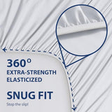 Cathay Home Luxury Wrinkle And Fade Resistant Double Brushed Ultra Soft Microfiber 14-inch Standard Pocket Single Fitted Sheet, White, King Cathay Home
