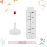 Baaxxango 12 Pack 8oz/240ml Plastic Squeeze Bottles,Scale Plastic Squirt Bottle,Polyethylene Durable Plastic with Red Tip Cap and Black Scale for Ketchup,Sauces,Syrup,Dressings,BBQ,Crafts and More Baaxxango