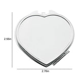 ZUYYON 6 Pieces Sublimation Blank Pocket Makeup Mirror Sublimation Metal Compact Mirror Folding Travel Makeup Mirror Heat Transfer Cosmetic Mirror for Women Girls(Heart) ZUYYON