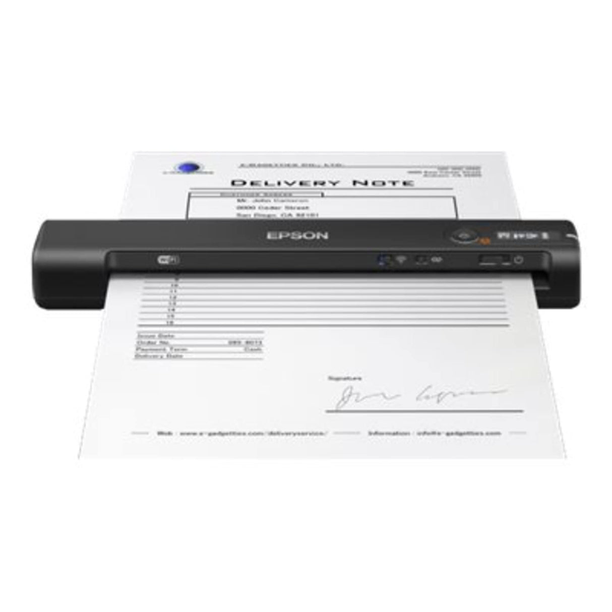 Epson Workforce ES-60W Wireless Portable Sheet-fed Document Scanner for PC and Mac 10.7" x 1.9" x 1.4" Epson