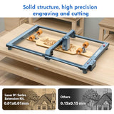 Longer B1 Series Expansion Kit， Engraving Area Extendable to 17.7" x 33.5" (450 x 850mm), Compatible with B1 20W/30W/40W Laser Engravers, Ideal for Engraving Extra-Long Objects Like Wood and Metal. Longer