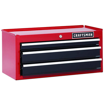 Craftsman 26" in 3-Drawer Steel Heavy-Duty Middle Tool Chest Box Storage Cabinet - WoodArtSupply