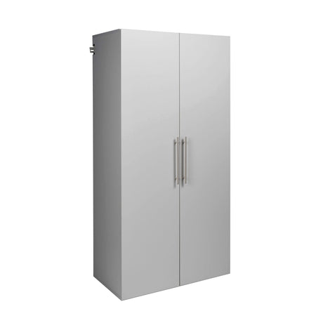 Prepac HangUps Large Storage Cabinet - Immaculate Light Gray 36" Cabinet with Storage Shelves and Doors; Ideal for Bin and General Storage Solutions Prepac