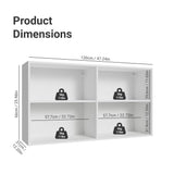 Madesa Garage and Utility Room Wall Storage Cabinet with 2 Doors and Utility Shelves 47 Inch Wooden Organization Unit - White Madesa