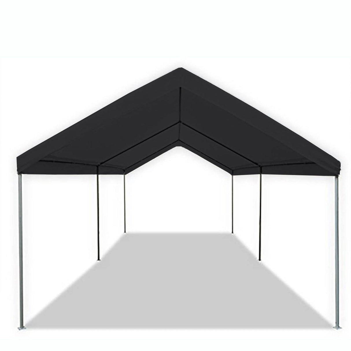 Caravan Canopy Domain Pro 200 Straight Leg 10 by 20 Foot Outdoor Canopy Car Tent 10x20 with Durable Powder Coated Steel Frames, Black Caravan