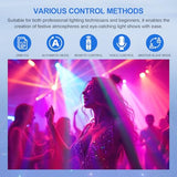 Moving Head DJ Lights, 150W RGBW LED Moving Head Lights, 6 Arms Party Light, 4 in 1 Bee-Eyes Effect Light, Red Green Starry, White & Amber Strobe, Support DMX-512 & Remote for Party Bar Disco Club DJ Lumvraneo