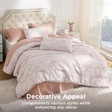 Bedsure Pink Comforter Set Queen, GentleSoft™ 3 Pieces Breathable Bow Comforter Set Women Girls with 2 Pillow Shams, Cute Queen Bedding Sets Pink Room Decor Aesthetic Bedroom Decor, 90x90 Inches Bedsure