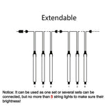 Kwaiffeo Christmas Lights Outdoor, 8 Tubes Meteor Shower Lights LED Snow Falling Icicle Cascading Lights for Xmas Tree Wedding Decoration Party, UL Plug, White Kwaiffeo