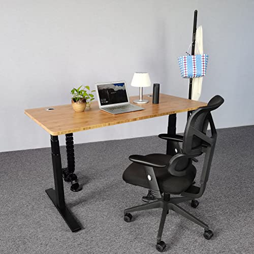 VWINDESK VJ201-S3 Electric Height Adjustable Sitting Standing Desk Frame Only/Sit Stand - Dual Motors 3 Segment Motorized Desk Base Only,Black VWINDESK